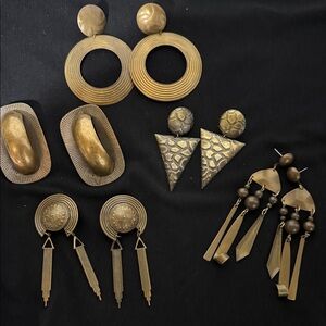 Big Earrings…BronzeToned Earring Bundle